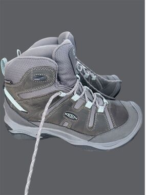 KEEN Women's Gray Hiking Boots - Waterproof Mid-Height